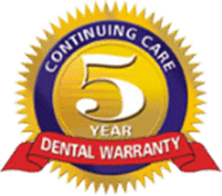 5 Year Dental warranty seal